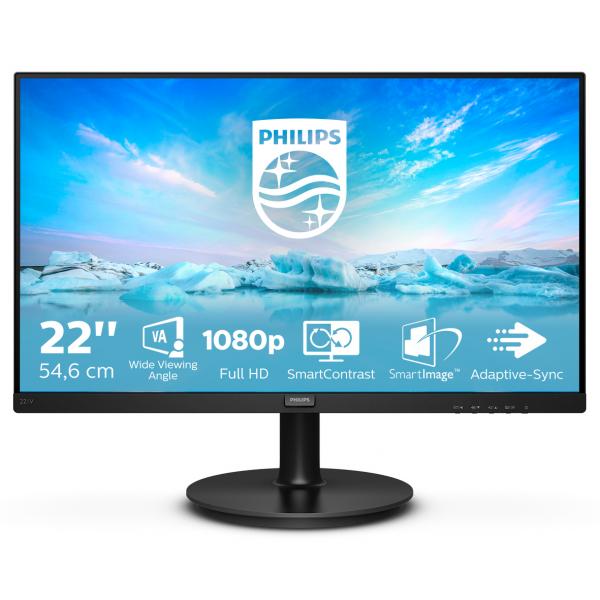 Philips Monitor 22" Led Full Hdmultimediale Vga/hdmi 221v8a