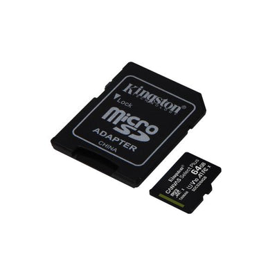 Memoria MicroSDXC 64 Gb Kingston Canvas Select Plus - Transflash 64 Gb - Class10 - Con Adattatore (SDCS/64GB)