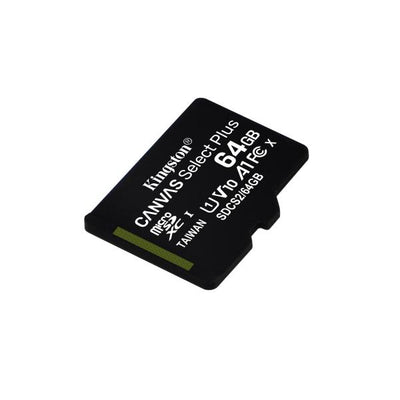 Memoria MicroSDXC 64 Gb Kingston Canvas Select Plus - Transflash 64 Gb - Class10 - Con Adattatore (SDCS/64GB)
