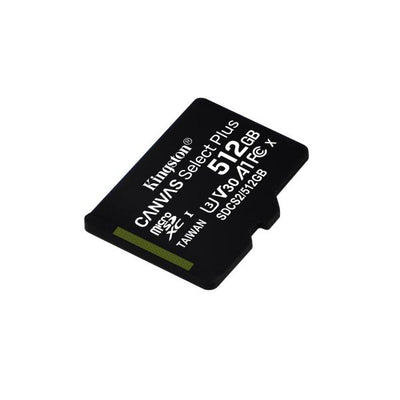 Memoria MicroSDXC 512 Gb Kingston Canvas Select Plus - Transflash 512Gb - Class10 - Con Adattatore (SDCS2/512GB)