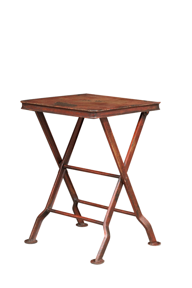 Biscottini Panchetto in ferro finitura rosso anticato L28XPR28XH40 cm dimensioni larghezza