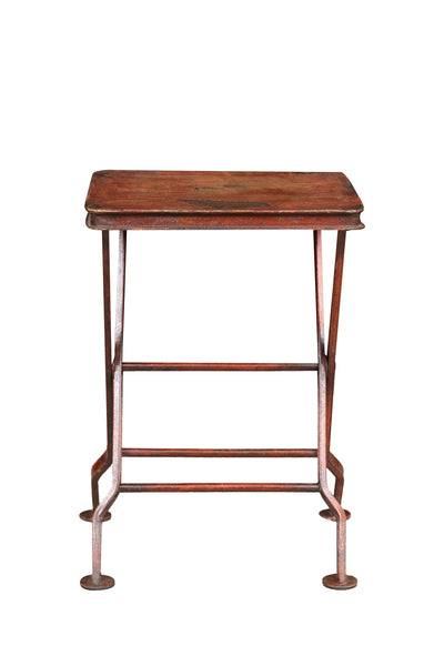 Biscottini Panchetto in ferro finitura rosso anticato L28XPR28XH40 cm dimensioni larghezza