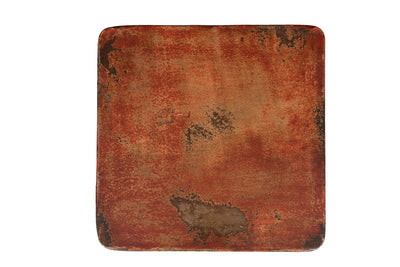 Biscottini Panchetto in ferro finitura rosso anticato L28XPR28XH40 cm dimensioni larghezza