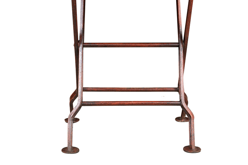 Biscottini Panchetto in ferro finitura rosso anticato L28XPR28XH40 cm dimensioni larghezza