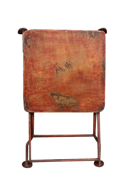 Biscottini Panchetto in ferro finitura rosso anticato L28XPR28XH40 cm dimensioni larghezza