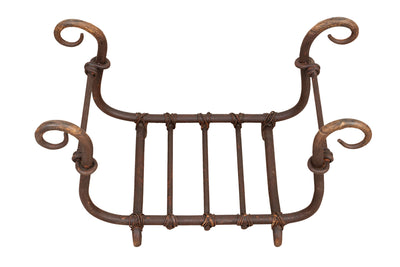 Biscottini Portalegna in ferro battuto lavorato a mano L60XPR30XH36 cm Comodo pratico