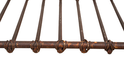 Biscottini Portalegna in ferro battuto lavorato a mano L92XPR45XH44 cm Comodo pratico