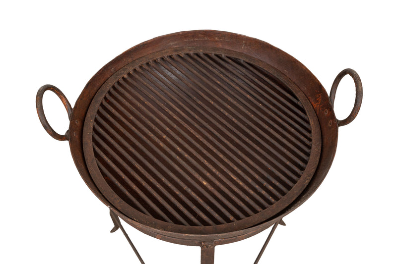 Biscottini Braciere in ferro battuto lavorato a mano L59XPR54XH80 cm Comodo pratico