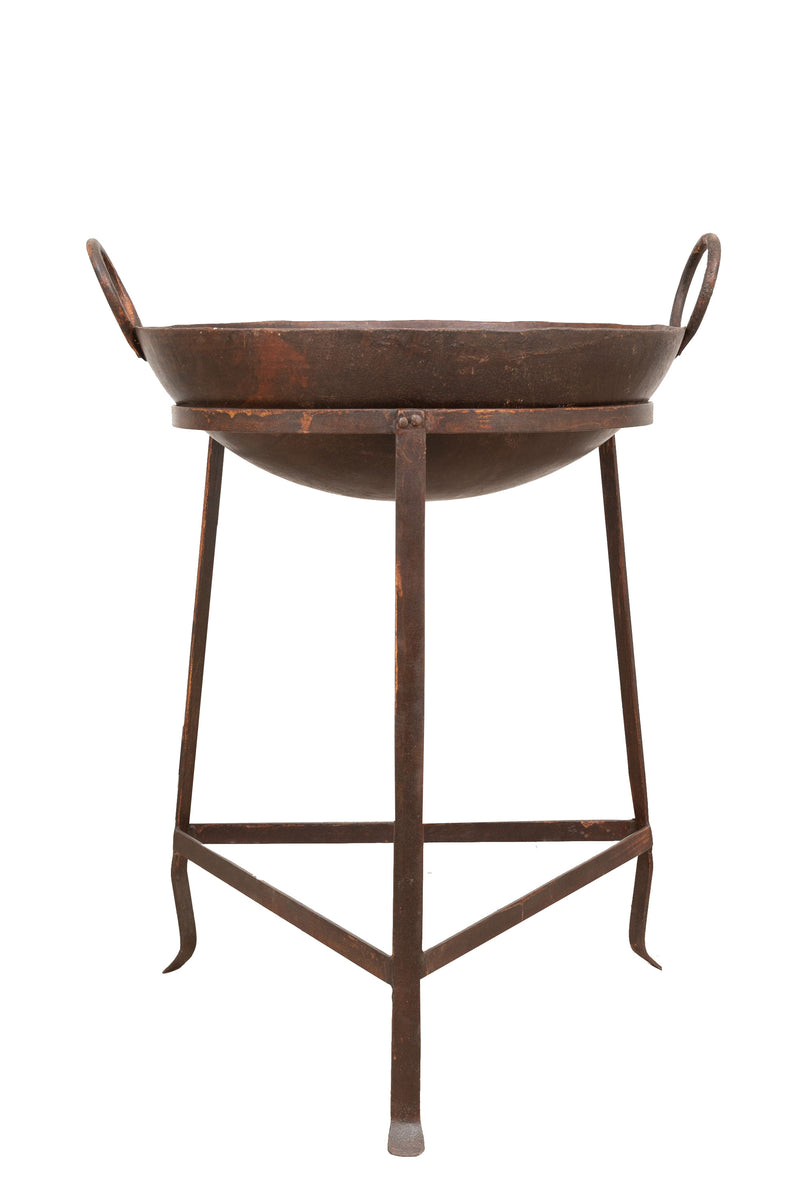 Biscottini Braciere in ferro battuto lavorato a mano L59XPR54XH80 cm Comodo pratico