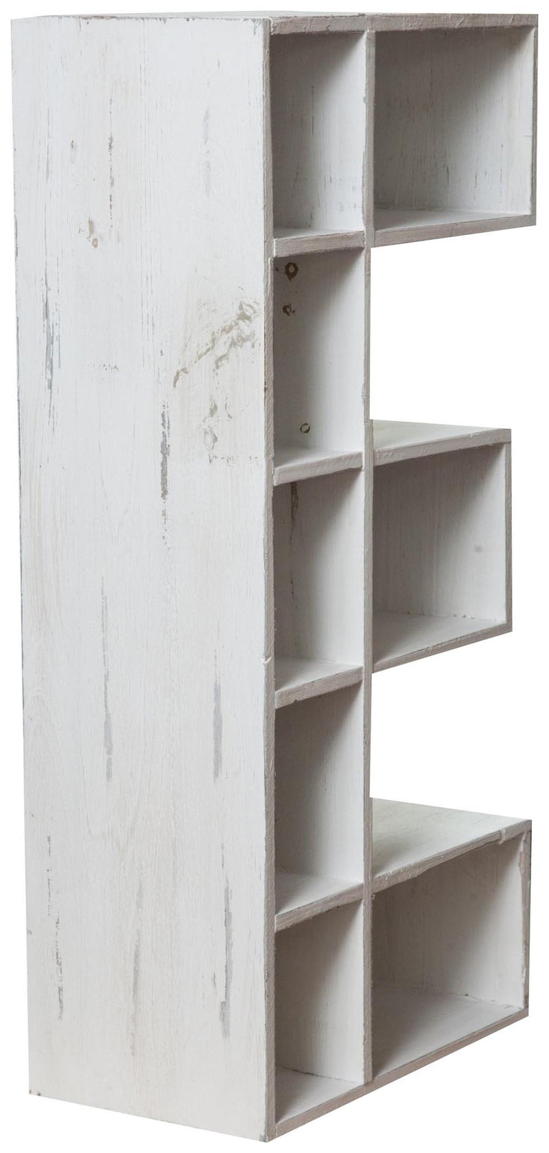 Biscottini Bacheca a forma di lettera E in legno bianco anticato L30xPR18xH63 cm Offerta