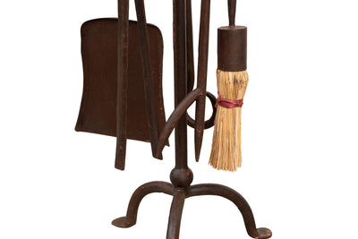 Biscottini Set attrezzi da camino in ferro L20XPR20XH83 cm