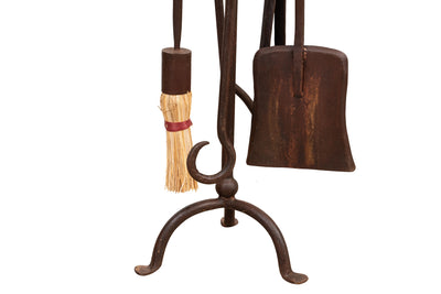 Biscottini Set attrezzi da camino in ferro L20XPR20XH83 cm