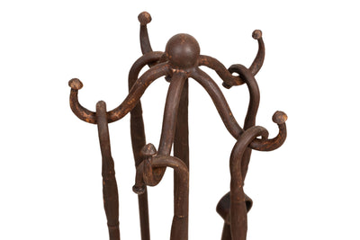 Biscottini Set attrezzi da camino in ferro L20XPR20XH83 cm