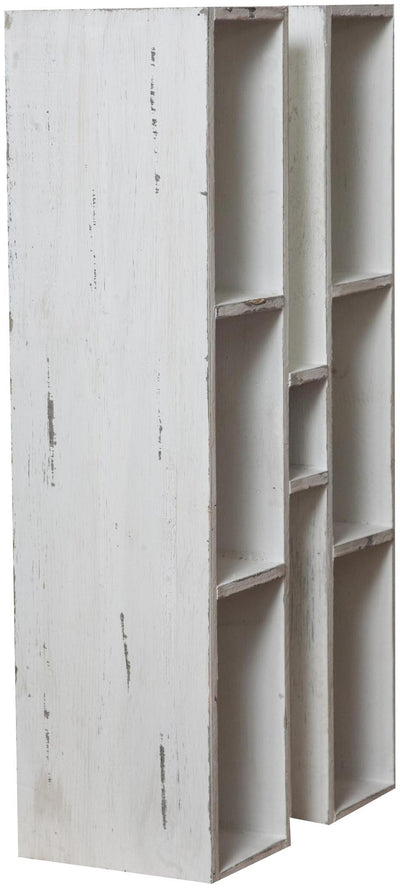 Biscottini Bacheca a forma di lettera H in legno bianco anticato L30xPR18xH63 cm Offerta