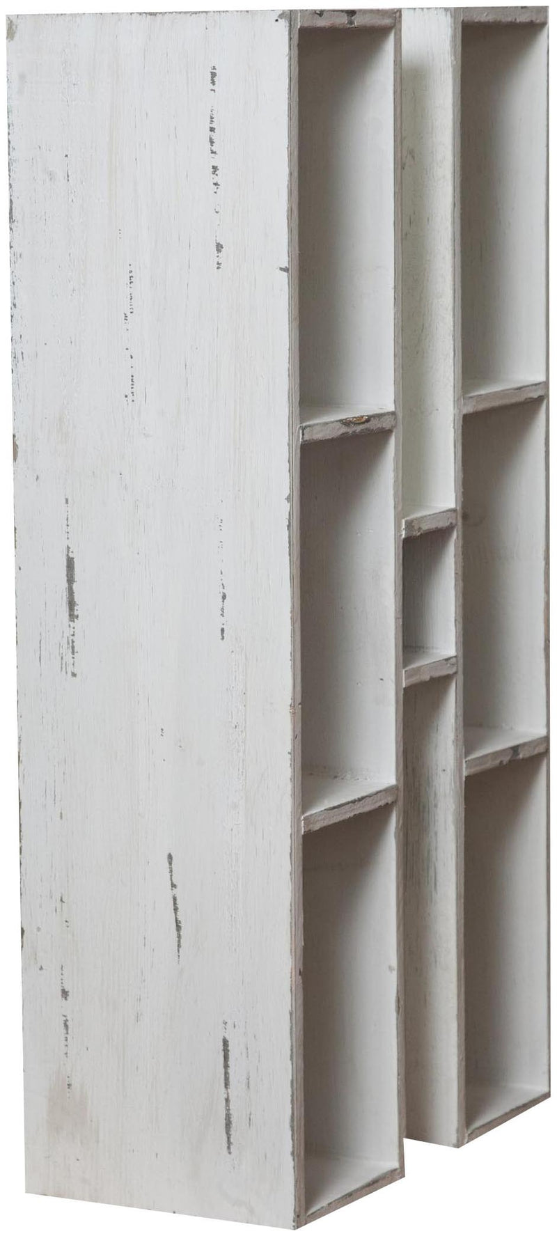 Biscottini Bacheca a forma di lettera H in legno bianco anticato L30xPR18xH63 cm Offerta