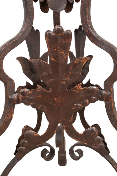 Biscottini Candeliere a piantana in ferro battuto lavorato a mano finitura L50XPR50XH185 cm