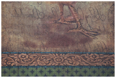 Biscottini Stampa 'GALLO' su tela in juta grezza anticata dimensioni L40xPR3xH80 Offerta