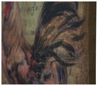 Biscottini Stampa 'GALLO' su tela in juta grezza anticata dimensioni L40xPR3xH80 Offerta