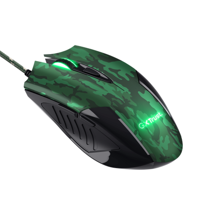 Trust Mouse Gaming Ottico Rixa Camo Usb Led Con Pad 23611