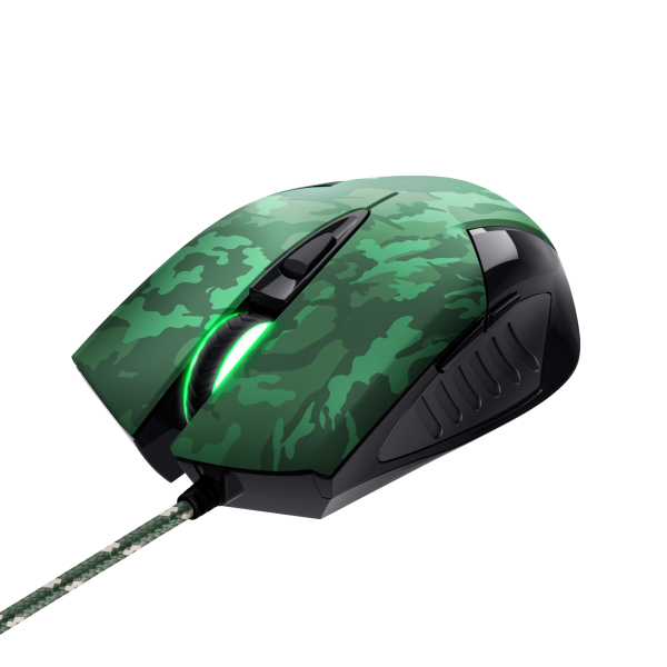 Kit Gaming Mouse GXT 781 Rixa con Tappetino trama mimetica - 2 in 1 - Illuminazione Led - Usb