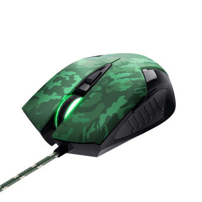 Trust Mouse Gaming Ottico Rixa Camo Usb Led Con Pad 23611