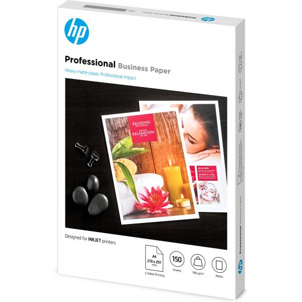 HP Carta opaca Professional Business, 180 g/m2, A4 (210 x 297 mm), 150 fogli