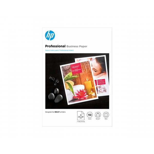 HP Carta opaca Professional Business, 180 g/m2, A4 (210 x 297 mm), 150 fogli
