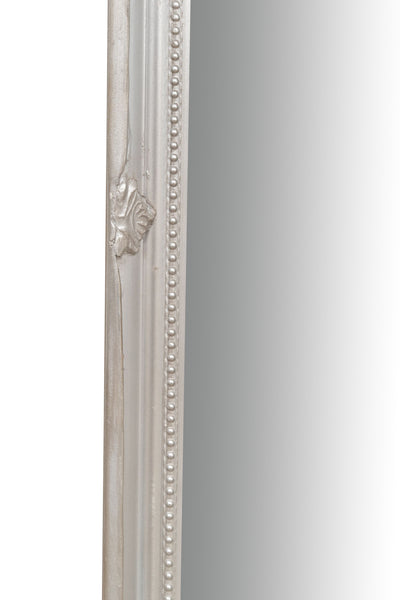 Biscottini Specchio Specchiera da parete e appendere verticale/orizzontale L35xPR4xH82 cm finitura argento anticato