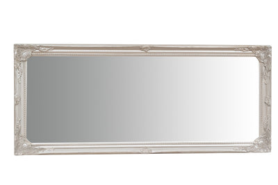 Biscottini Specchio Specchiera da parete e appendere verticale/orizzontale L35xPR4xH82 cm finitura argento anticato