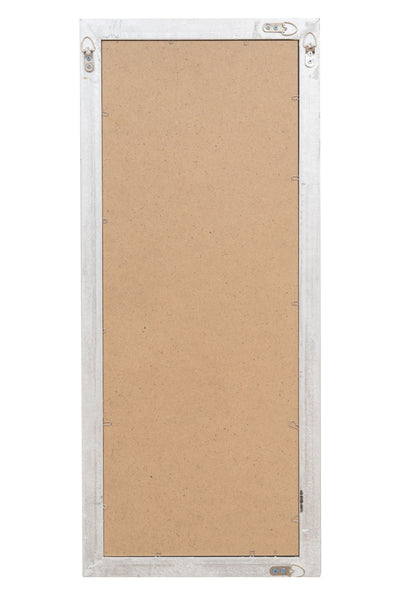 Biscottini Specchio Specchiera da parete e appendere verticale/orizzontale L35xPR4xH82 cm finitura argento anticato