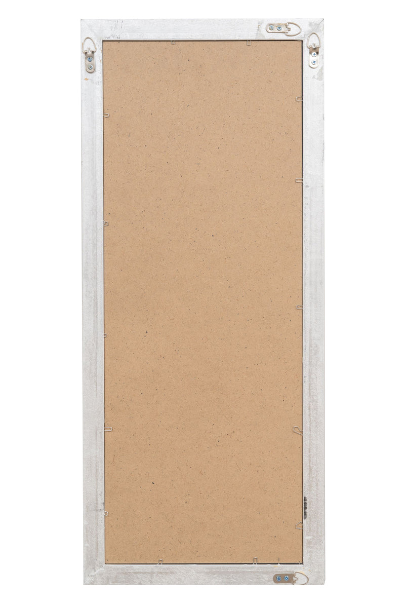 Biscottini Specchio Specchiera da parete e appendere verticale/orizzontale L35xPR4xH82 cm finitura argento anticato