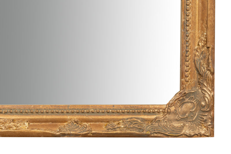 Biscottini Specchio Specchiera da parete e appendere verticale/orizzontale L35xPR4xH82 cm finitura foglia oro anticato