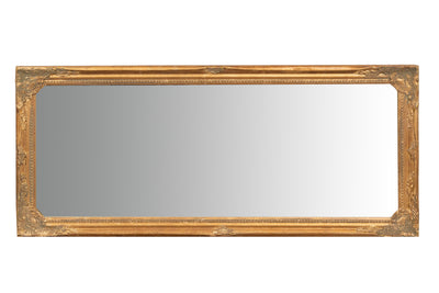 Biscottini Specchio Specchiera da parete e appendere verticale/orizzontale L35xPR4xH82 cm finitura foglia oro anticato