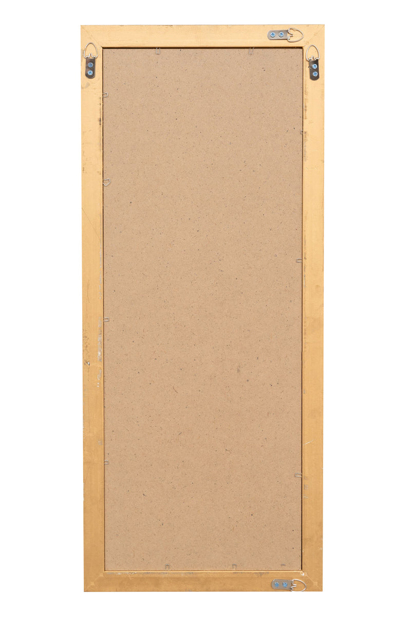 Biscottini Specchio Specchiera da parete e appendere verticale/orizzontale L35xPR4xH82 cm finitura foglia oro anticato