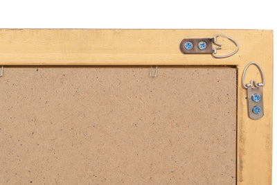 Biscottini Specchio Specchiera da parete e appendere verticale/orizzontale L35xPR4xH82 cm finitura foglia oro anticato