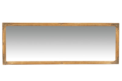 Biscottini Specchio Specchiera da parete e appendere verticale/orizzontale L50xPR4xH140 cm finitura foglia oro anticato