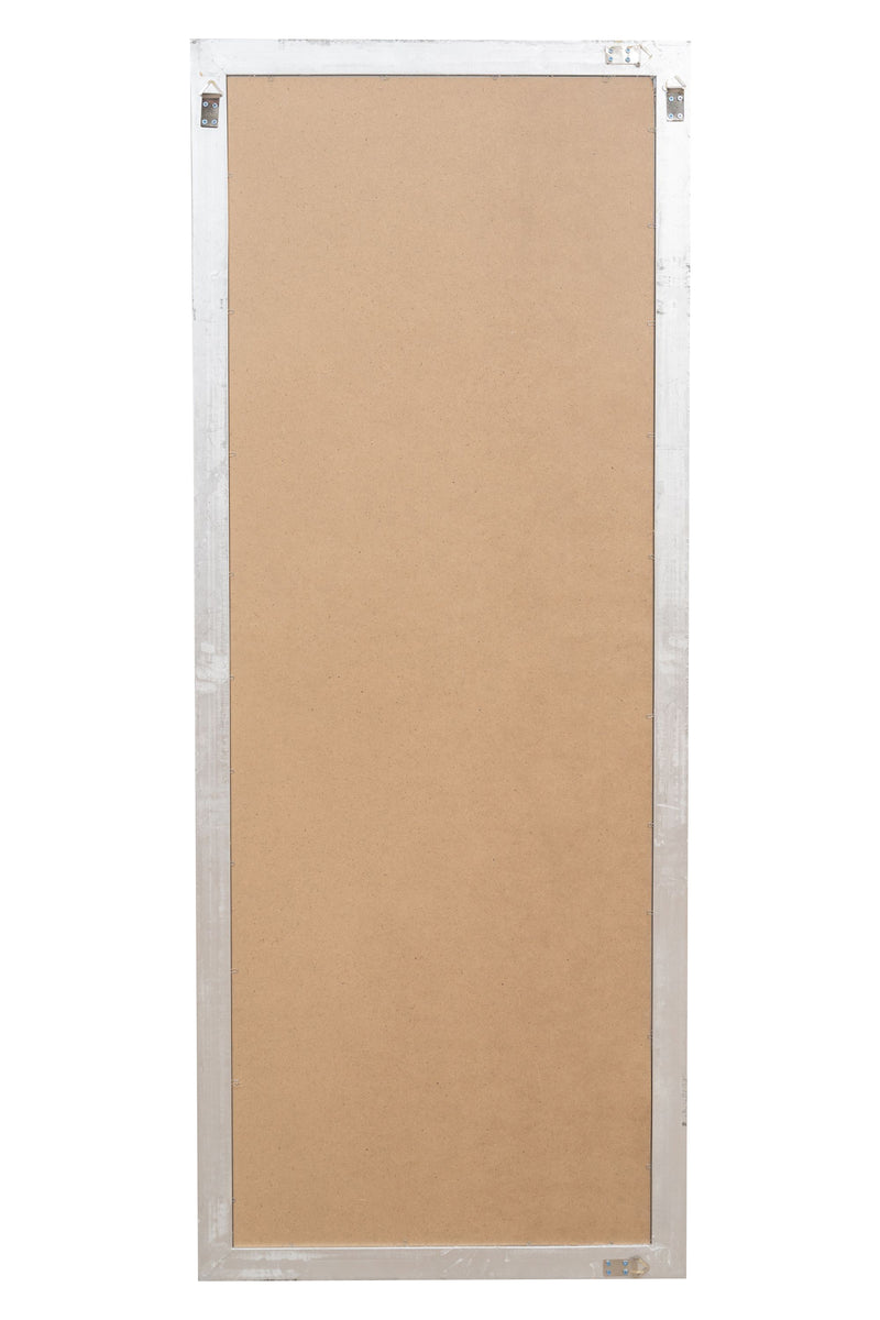 Biscottini Specchio Specchiera da parete e appendere verticale/orizzontale L72xPR4xH180 cm finitura foglia argento anticato