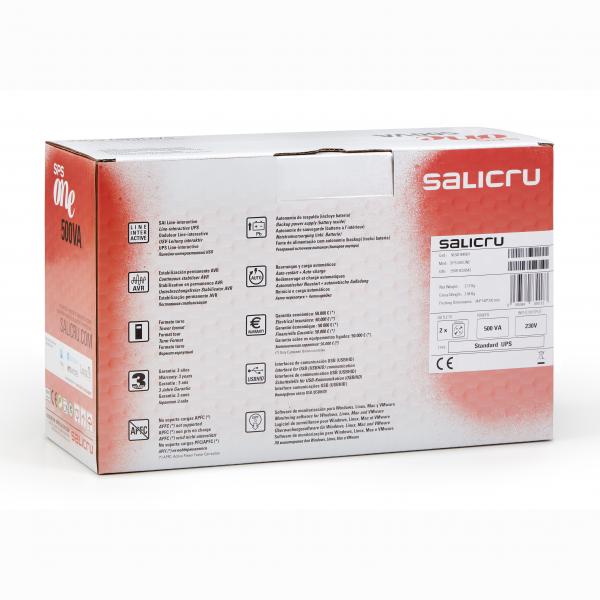 Salicru 662AF000002 gruppo di continuità [UPS] A linea interattiva 0,7 kVA 360 W 2 presa[e] AC (SALICRU SPS ONE SPS.700.ONE - UPS - 36)