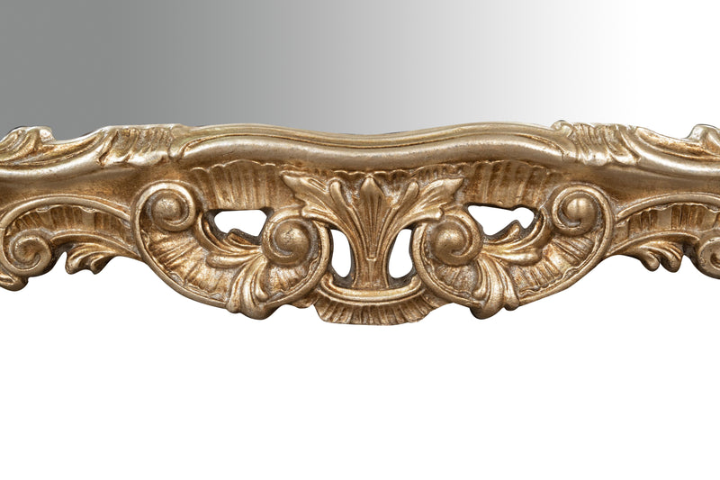 Biscottini SPECCHIERA DA PARETE IN LEGNO FINITURA FOGLIA ARGENTO ANTICO MADE IN ITALY