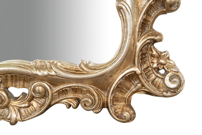 Biscottini SPECCHIERA DA PARETE IN LEGNO FINITURA FOGLIA ARGENTO ANTICO MADE IN ITALY