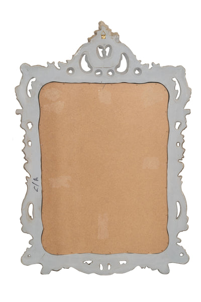 Biscottini SPECCHIERA DA PARETE IN LEGNO FINITURA FOGLIA ARGENTO ANTICO MADE IN ITALY