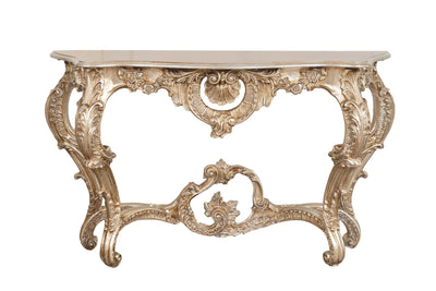 Biscottini CONSOLLE IN LEGNO FINITURA FOGLIA ARGENTO ANTICATO MADE IN ITALY dimensioni