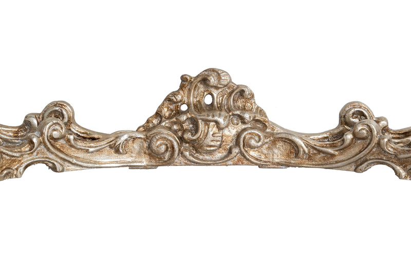 Biscottini CONSOLLE IN LEGNO FINITURA FOGLIA ARGENTO ANTICATO MADE IN ITALY dimensioni