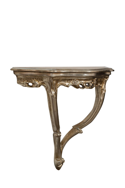 Biscottini CONSOLLE IN LEGNO FINITURA FOGLIA ARGENTO ANTICATO MADE IN ITALY dimensioni