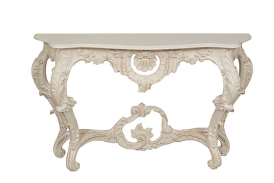 Biscottini CONSOLLE IN LEGNO FINITURA BIANCA ANTICATA MADE IN ITALY dimensioni lunghezza