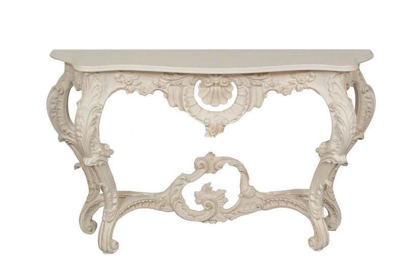 Biscottini CONSOLLE IN LEGNO FINITURA BIANCA ANTICATA MADE IN ITALY dimensioni lunghezza