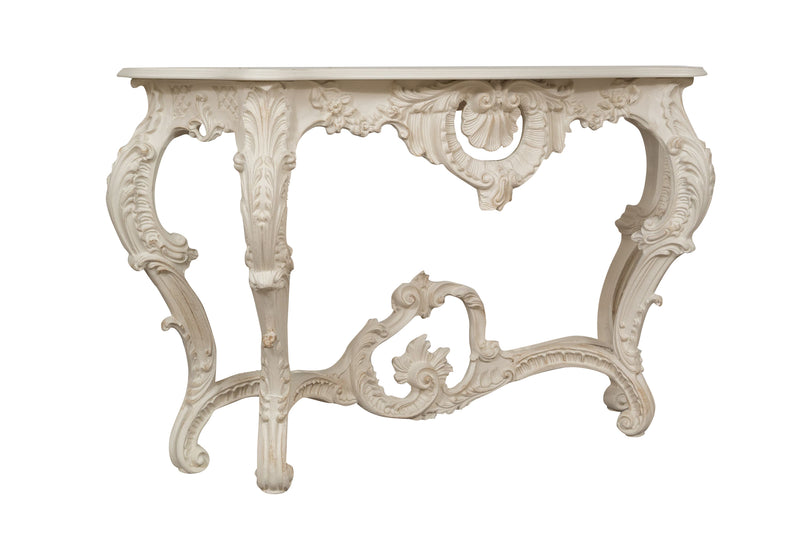 Biscottini CONSOLLE IN LEGNO FINITURA BIANCA ANTICATA MADE IN ITALY dimensioni lunghezza