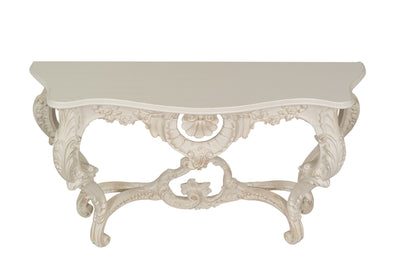 Biscottini CONSOLLE IN LEGNO FINITURA BIANCA ANTICATA MADE IN ITALY dimensioni lunghezza