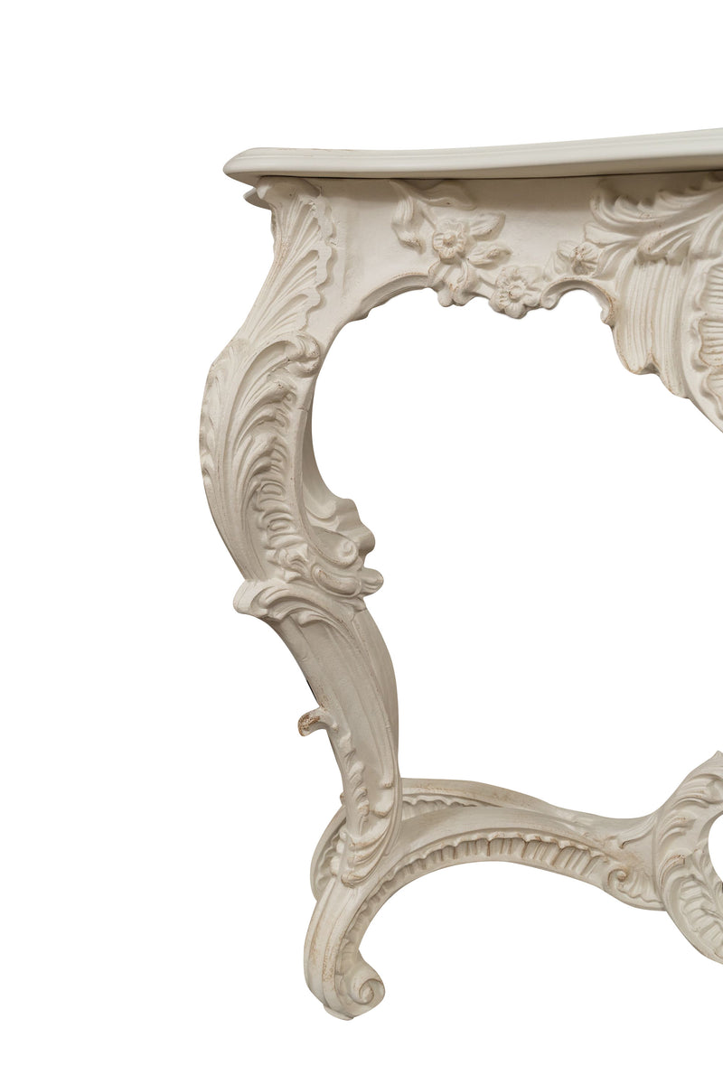 Biscottini CONSOLLE IN LEGNO FINITURA BIANCA ANTICATA MADE IN ITALY dimensioni lunghezza