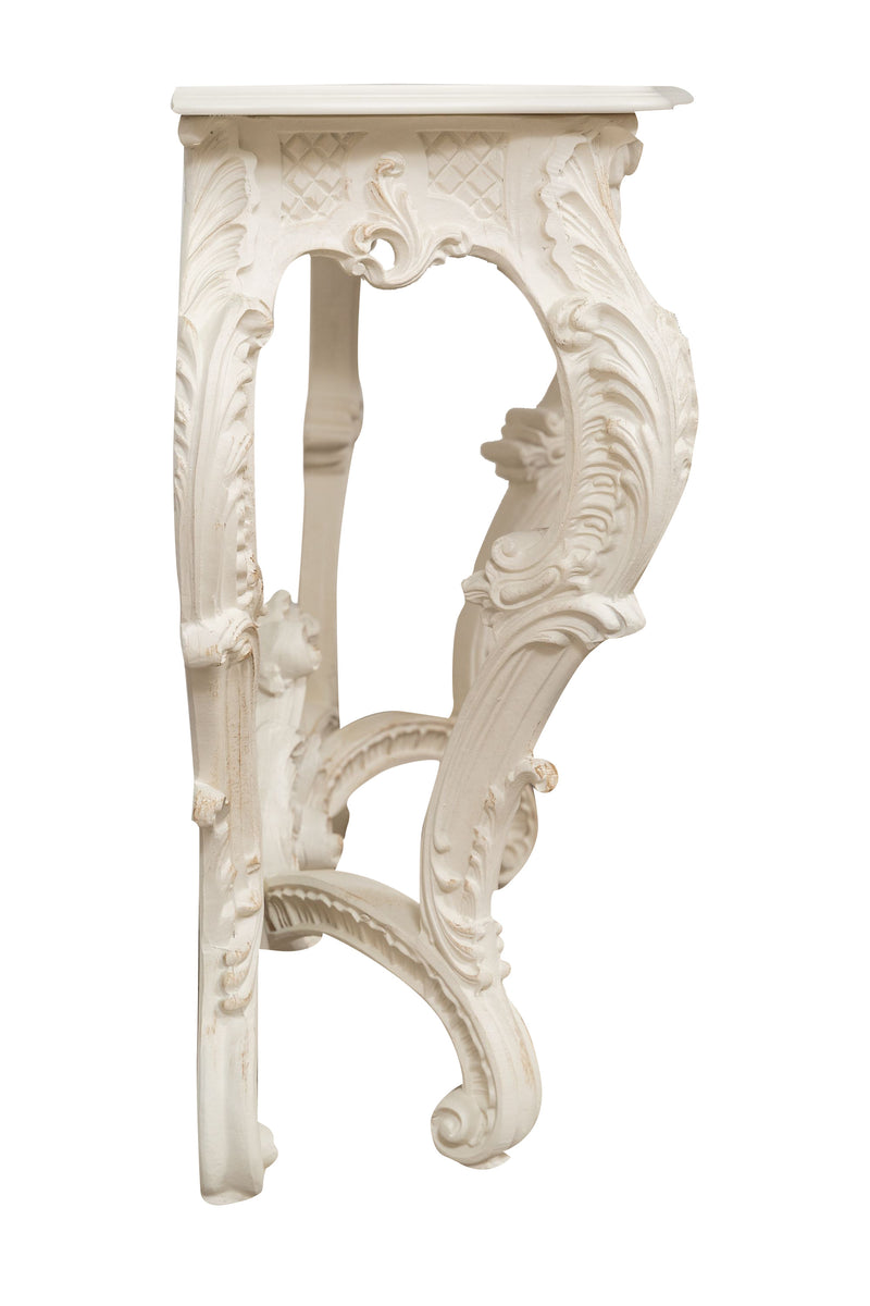 Biscottini CONSOLLE IN LEGNO FINITURA BIANCA ANTICATA MADE IN ITALY dimensioni lunghezza